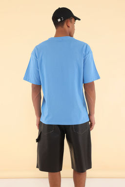 TRENDYOL MAN Ekru Unisex Oversize/Genis Kesim Ay?c?k Bask?l? %100 Pamuklu T-Shirt TMNSS25TS00158 - Trendyolmilla фото 22