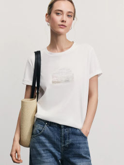 Футболка из хлопка с принтом / Zarina