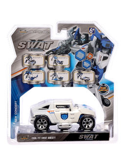 Робот "Полицейский внедорожник", с металлическими элементами, трансформируется