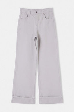 Gri D_K_ML_ Pa_a Detayl_ Y_ksek Bel Wde Leg Jeans TWOAW27JE00052 - Trendyolmilla фото 6