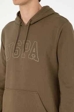 Мужской базовый свитшот цвета хаки Неожиданная скидка в корзине - U.s. polo assn фото 7