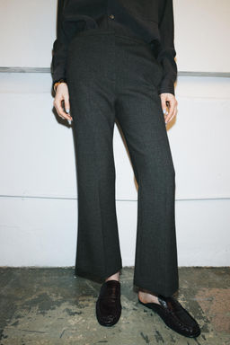 ZW COLLECTION CROPPED FLARE TROUSERS