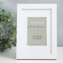 Фоторамка для фото 10×15 см Ellis, МДФ, с паспарту, белый