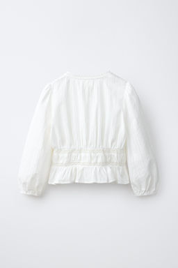 CAMISA ROM?NTICA GOMAS / Blanco roto - Zara фото 3