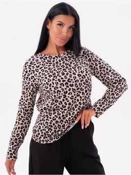 Лонгслив Леопард женский коричневый - София фото 5