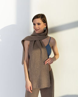 Шарф кашемировый капучино