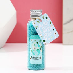 Жемчуг для ванны С 8 Марта!, 75 г, аромат сочной мяты, Чистое счастье  фото 3