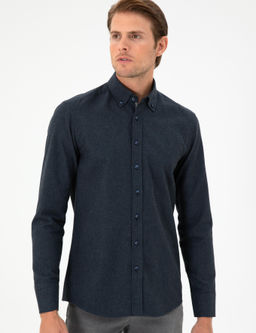 Lacivert Slim Fit Uzun Kollu G_mlek - Pierre cardin фото 3