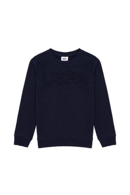 Темно-синяя толстовка с круглым вырезом для мальчика Basic - U.s. polo assn фото 4