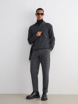Polo Yaka Uzun Kollu Erkek Sweatshirt