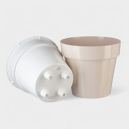 Кашпо для цветов со вставкой Plast-Avenue «Порто», 6 л, пластик, жемчужный