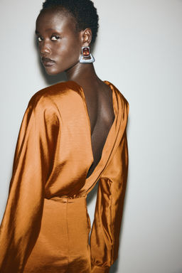 Vestido drapeado de sat?n - H&m фото 6