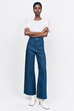 ZW COLLECTION WIDE-LEG HIGH-WAIST JEANS