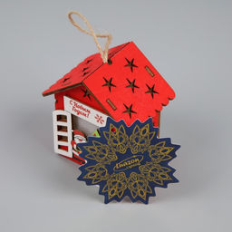 Ёлочная игрушка Дед Мороз у ёлки, 8x7x6 см, 1 LED, от батареек, свечение тёплое белое - Luazon lighting фото 4