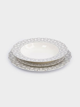 Сервиз обеденный, 6 перс, 18 пр, фарфор F, белый, Орнамент, Greco - Anna lafarg фото 7