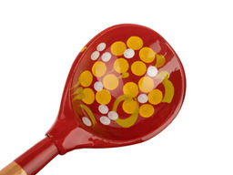 Ложка дер. детская КРАСНУШКА роспись арт. 6801а