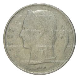 Монета 1 франк 1952 года Бельгия Надпись на фламандском (BELGIE)