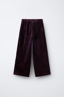 HOODIE AND WIDE-LEG VELOUR TROUSERS SET - Zara фото 5