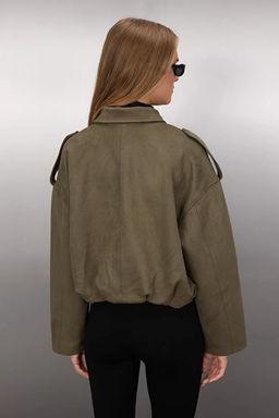 Haki Oversize Kal?p Suet Bomber Ince Ceket Mont TWOAW26MO00125