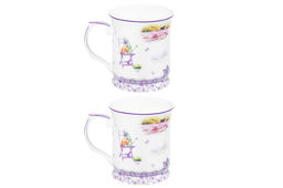 Набор 2 кружек 400 мл 12,5*9*10 см Лаванда NEW BONE CHINA - Elan gallery фото 6