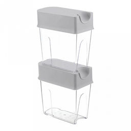 Банка для сыпучих продуктов пластмассовая Фолд 1,6л, 18,5х9х18,5см, смоки (Россия) - Домашняя мода фото 5