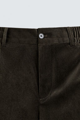 TEXTURED VELVET TROUSERS - Zara фото 7