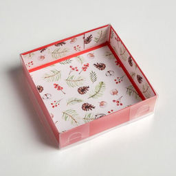 Цена за 5 шт. Коробка для кондитерских изделий «С Новым новогодним счастьем», 12×12×3.5 см