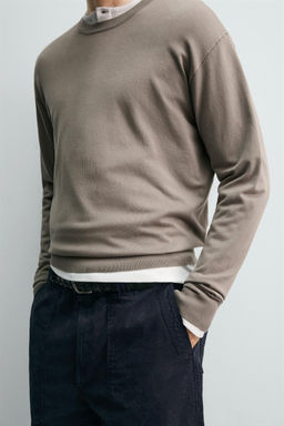 JERSEY MEZCLA VISCOSA / Gris topo - Zara фото 6