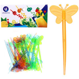 Цена за 12 шт. Шпажки в наборе 30шт "Бабочки"
