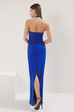 TRENDYOLMILLA Siyah Tas Bask? Dokuma Uzun S?k Abiye & Mezuniyet Elbise TPRSS25AE00153  фото 4