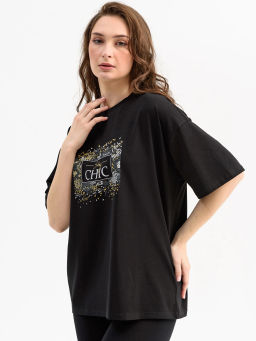 94% хлопок Футболка женская Оверсайз.Шик - Оптима фото 2