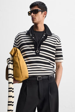 STRIPED KNIT LIMITED EDITION POLO SHIRT - Zara фото 6