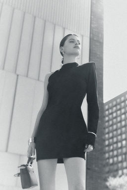 Платье асимметричное из трикотажа