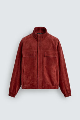 RELAXED FIT LEATHER JACKET - Zara фото 8