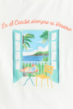 Camiseta entallada de algod?n - H&m фото 4