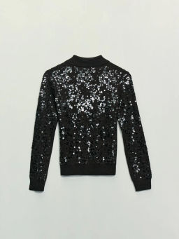 Приталенный кардиган с пайетками из вискозы / Zarina