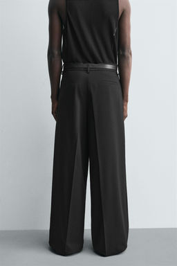 WIDE-LEG PLEATED TROUSERS - Zara фото 3