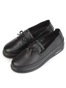 03-5318 BLACK Полуботинки женские (натуральная кожа)