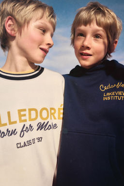 EMBROIDERED SLOGAN HOODIE - Zara фото 5