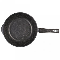 Сотейник с антипригарным покрытием д28см "Гранит", h8,2см, s0,4см, ручка из термостойкого пластика (Россия)