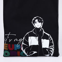 Сумка шопер Корея, 35х0.5х40 см, отд без молнии, без подклада, чёрная - Nazamok фото 6