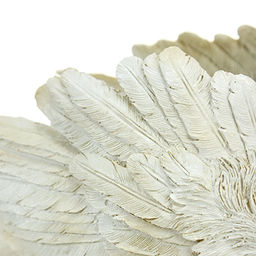 Скульптура-фигура для сада из полистоуна "Лебедь большой с расправленными крыльями" 47х28см (Россия)