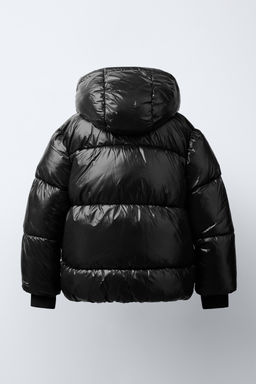 WATER-REPELLENT QUILTED COAT WITH HOODIE - Zara фото 4