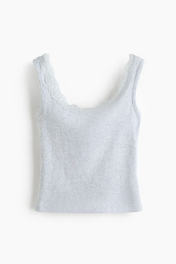 Top de tirantes con ribete de encaje - H&m фото 2