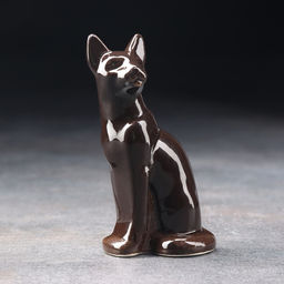 Фигурка фарфоровая «Кошка Тайка», чёрная, 10 см