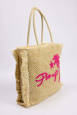 Camel Nak?sl? Puskul Detayl? Has?r Kad?n Maksi Boy Tote Omuz Canta TAKSS25OC00049 - Trendyolmilla фото 12