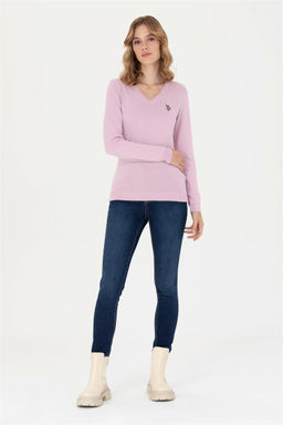 U. S. Polo Assn Женский базовый свитер с v-образным вырезом Магнолия - U.s. polo assn фото 12