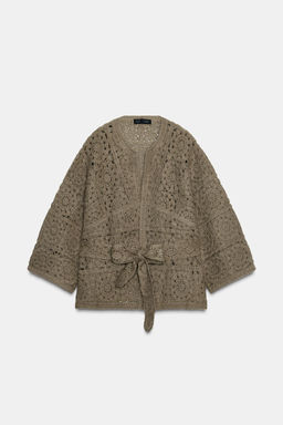 BELTED KNIT CARDIGAN - Zara фото 5