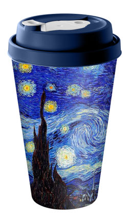 Цена за 2 шт. Стакан с крышкой 550мл с декором с клапаном "Искусство" (микс) 223134690/00