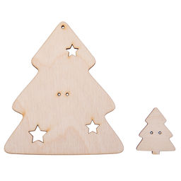 Заготовка для декорирования Mr. Carving ВД-1211 Подвеска с накладной пуговичкой фанера 8 х 9 х 0.3 см Ёлка (8х9см.)